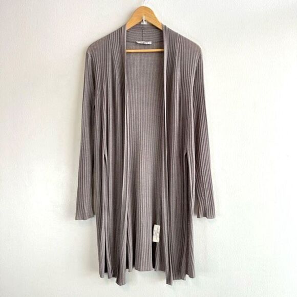 MM. Lafleur Graham Kimono Style Open Cardigan Ribbed Sweater Deep Moonstone XS - Picture 1 of 14